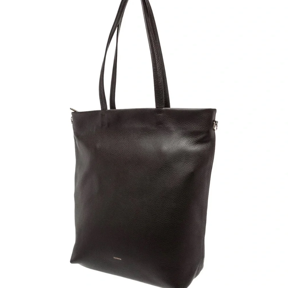 Cuyana black leather  large tote - Picture 2 of 9